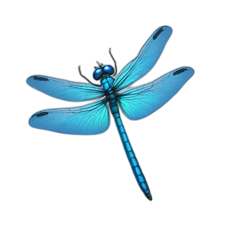 blue dragonfly emoji