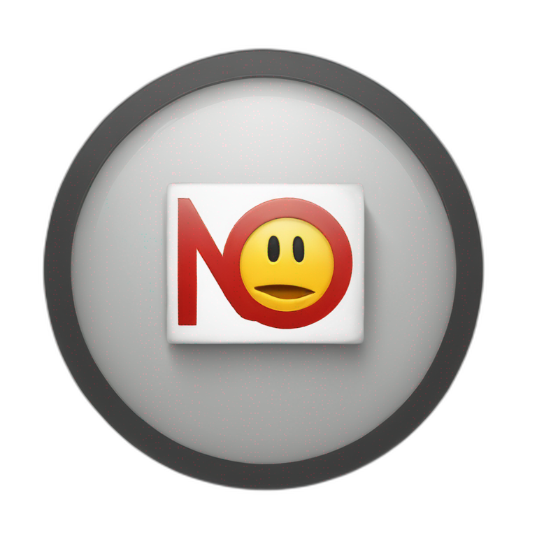 Sign that Says no emoji