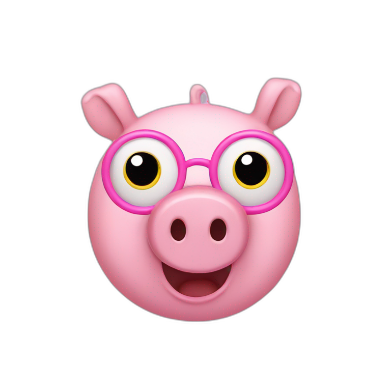 Peppa pig with 4 eyes emoji