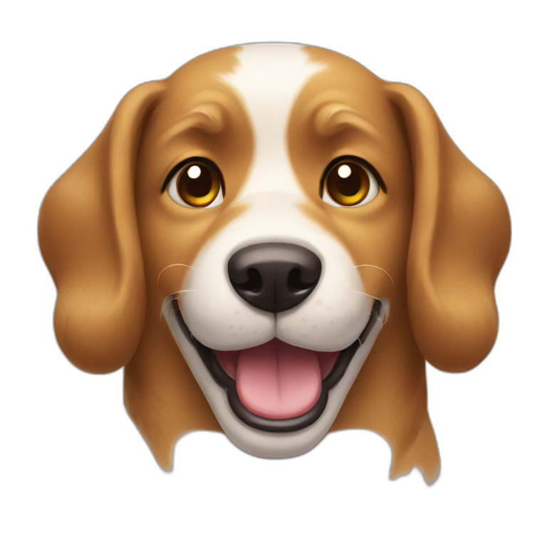A smiling dog emoji