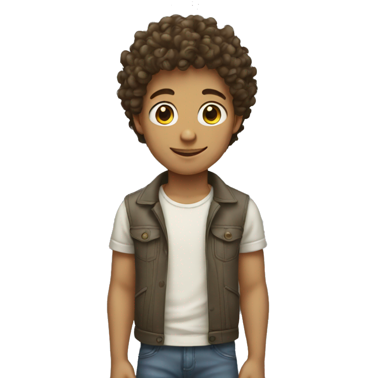 boy with curly hair fair skin developer emoji