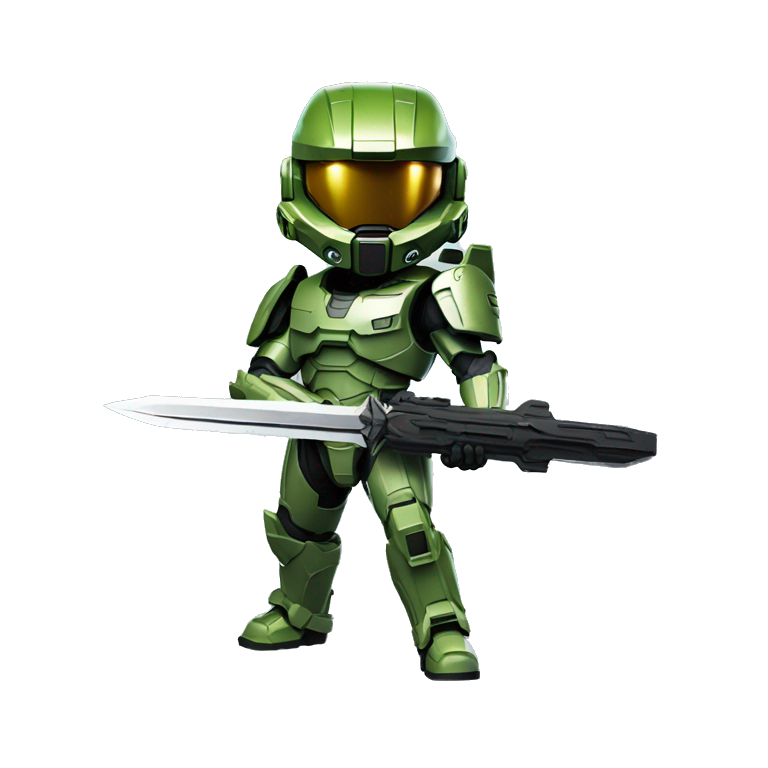 Master chief with the convenant sword emoji