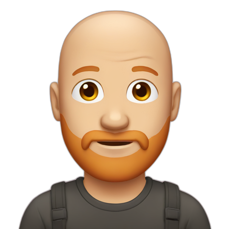bald man with ginger beard emoji