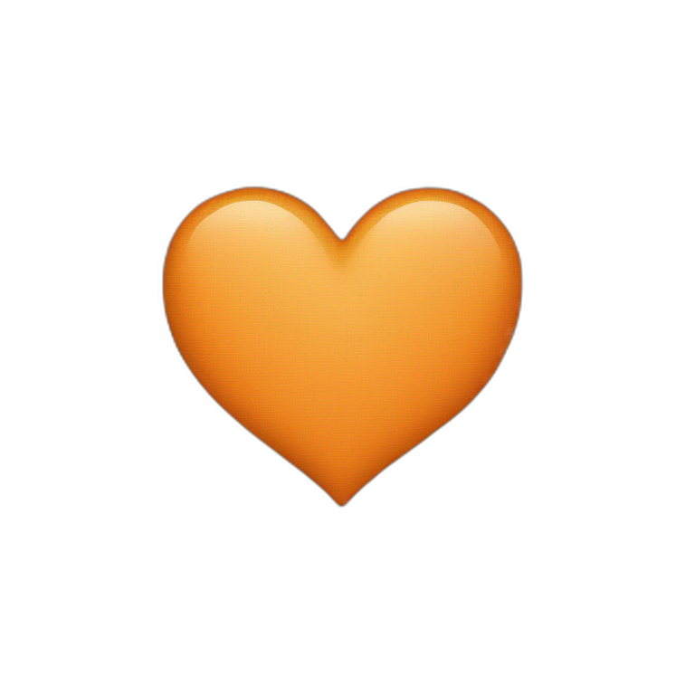 Light orange heart  emoji
