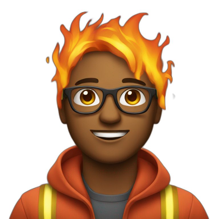 programmer in fire emoji