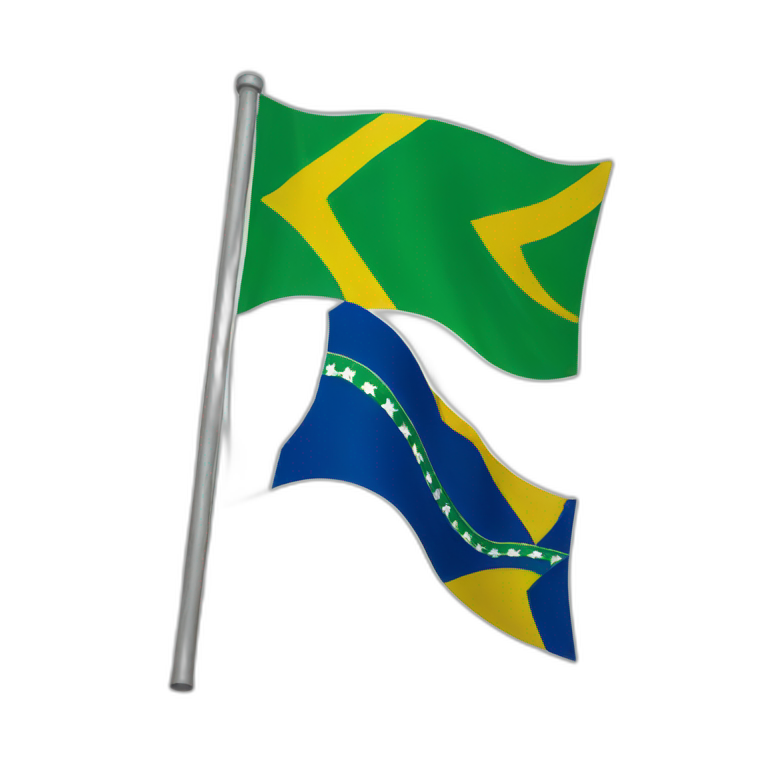 Brazilian flag reverse emoji