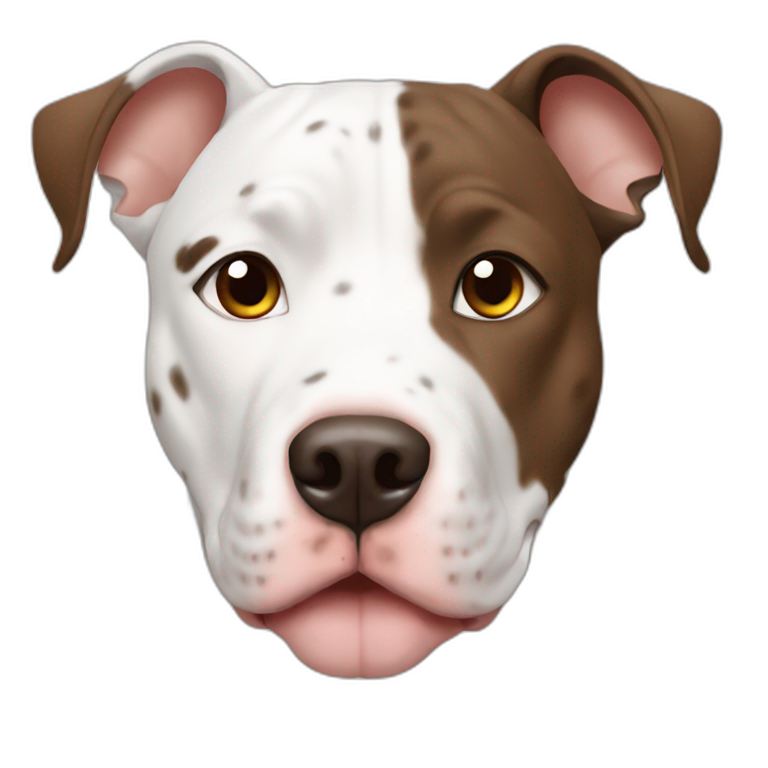 White brown spotted pitbull emoji