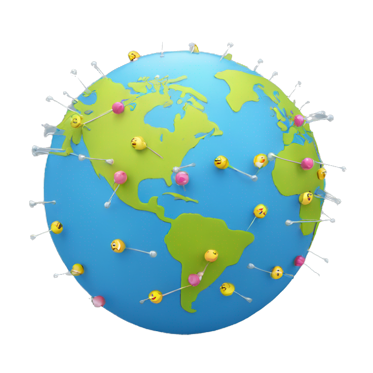 globe with pins emoji