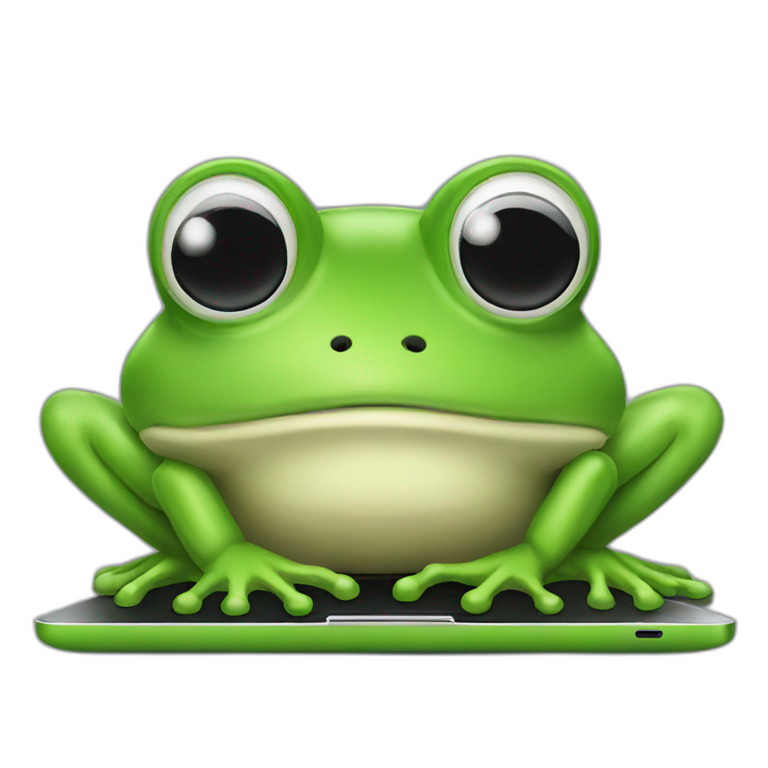 frog laptop emoji