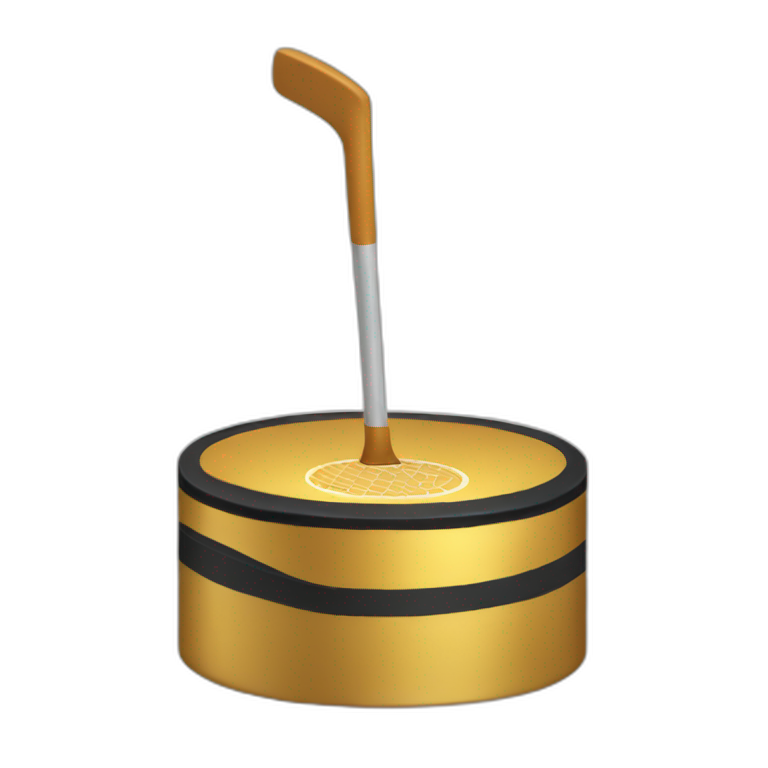 golden hockey puck emoji