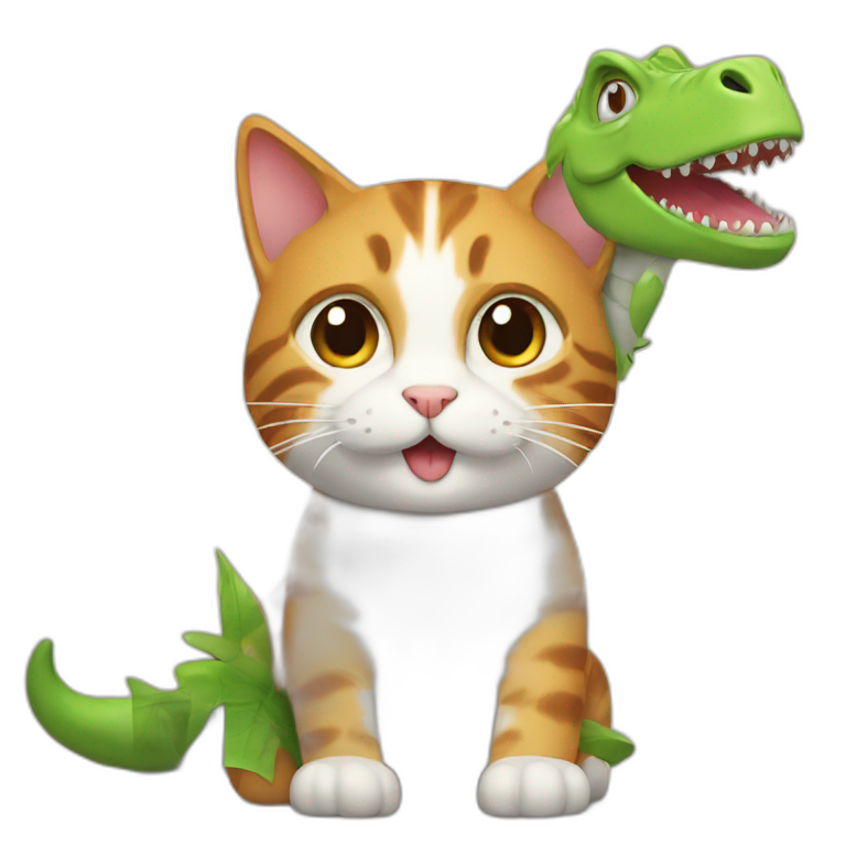 Cat-with-dino emoji