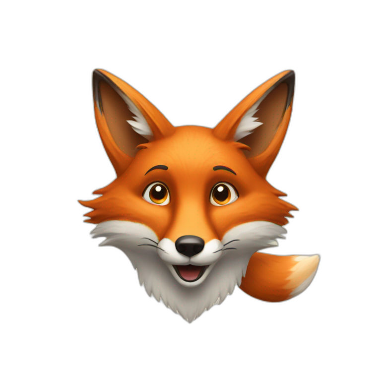 Fox in house emoji