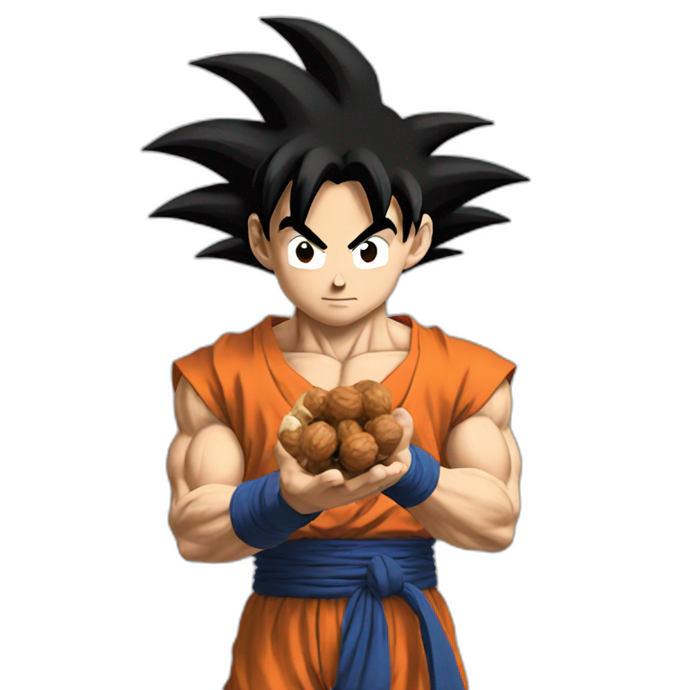 goku holding nuts emoji