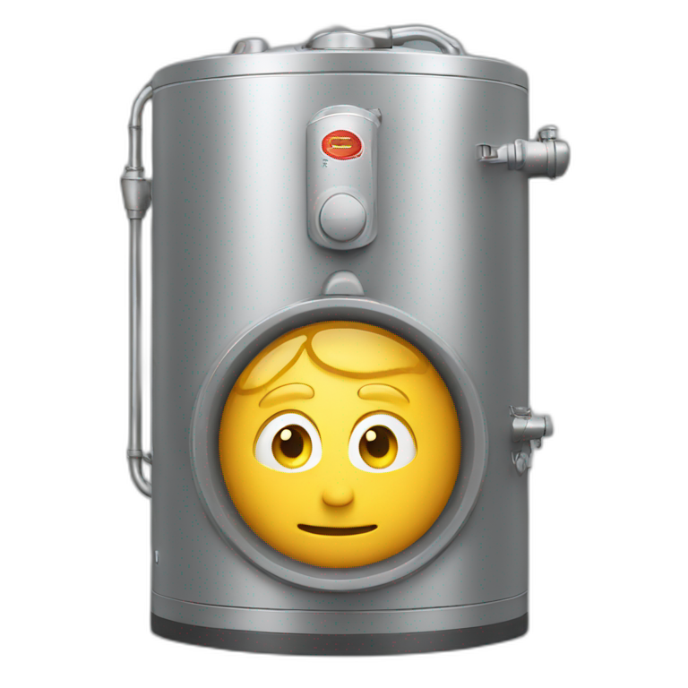 man hugging a boiler emoji