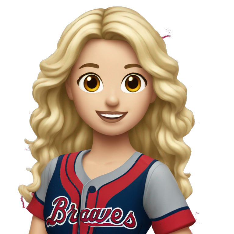 Atlanta Braves blonde girl emoji