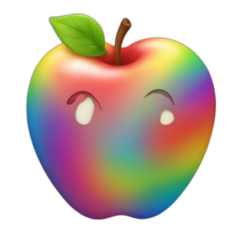 rainbow colors apple emoji