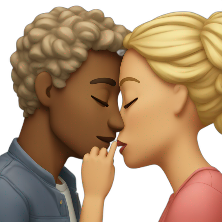 Two people kissing emoji