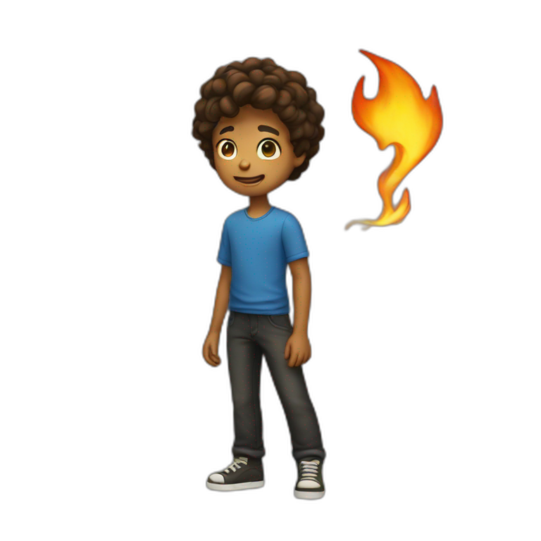 Boy fire emoji