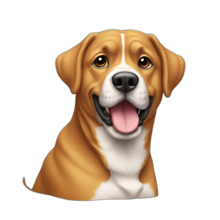 La tête d'un sur le corps d'un chien emoji