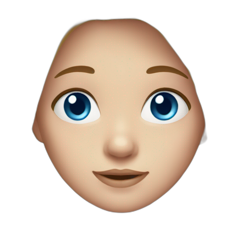 girl with blue eyes and hair emoji
