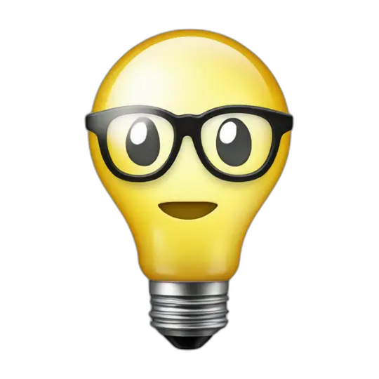 glasses light bulb emoji AI Emoji Generator