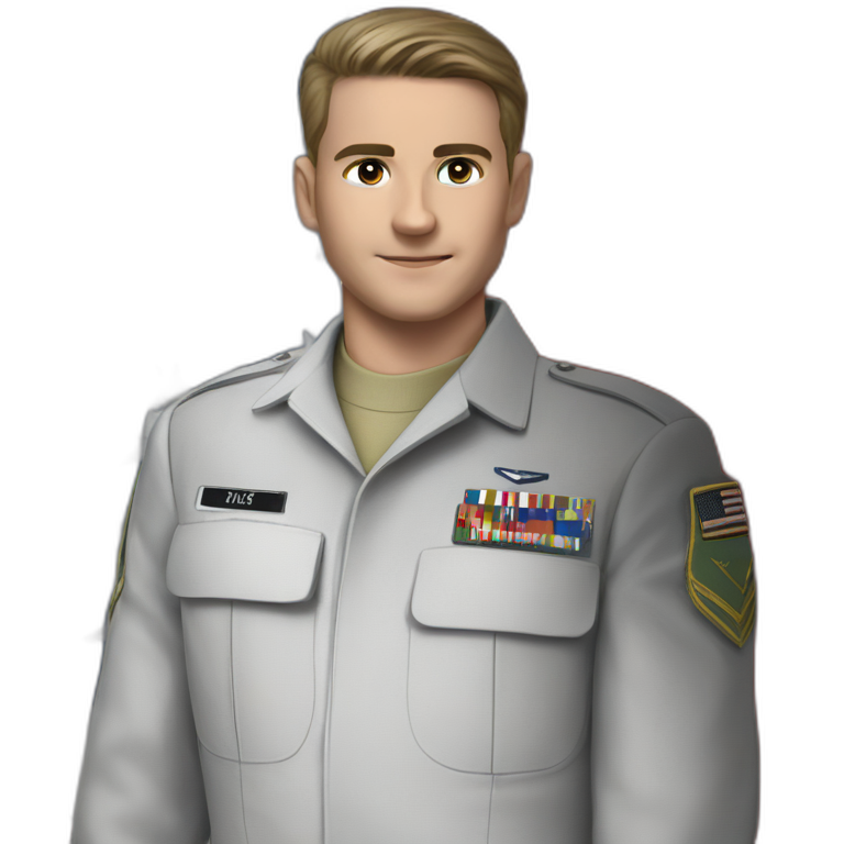 lone soldier in military uniform emoji