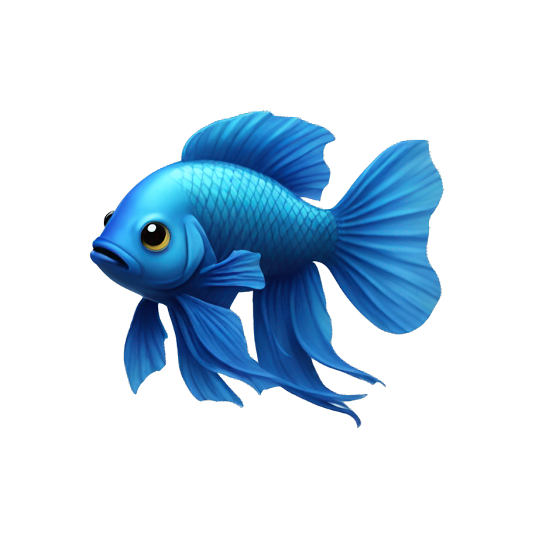 Blue beta fish emoji