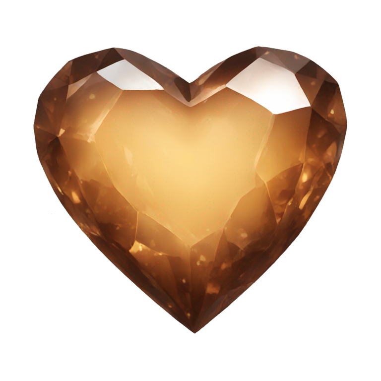 Brown crystal heart emoji