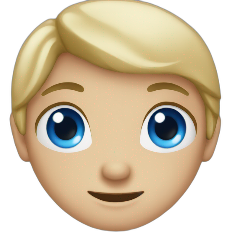 a blue-eyed emoji