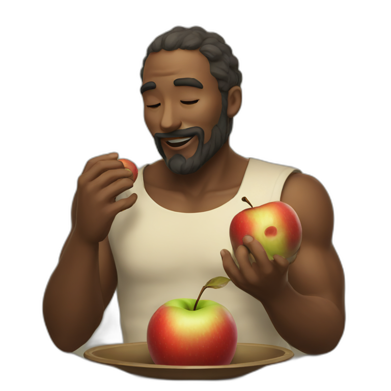 god eating apple emoji