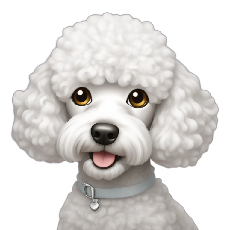 white mini poodle emoji
