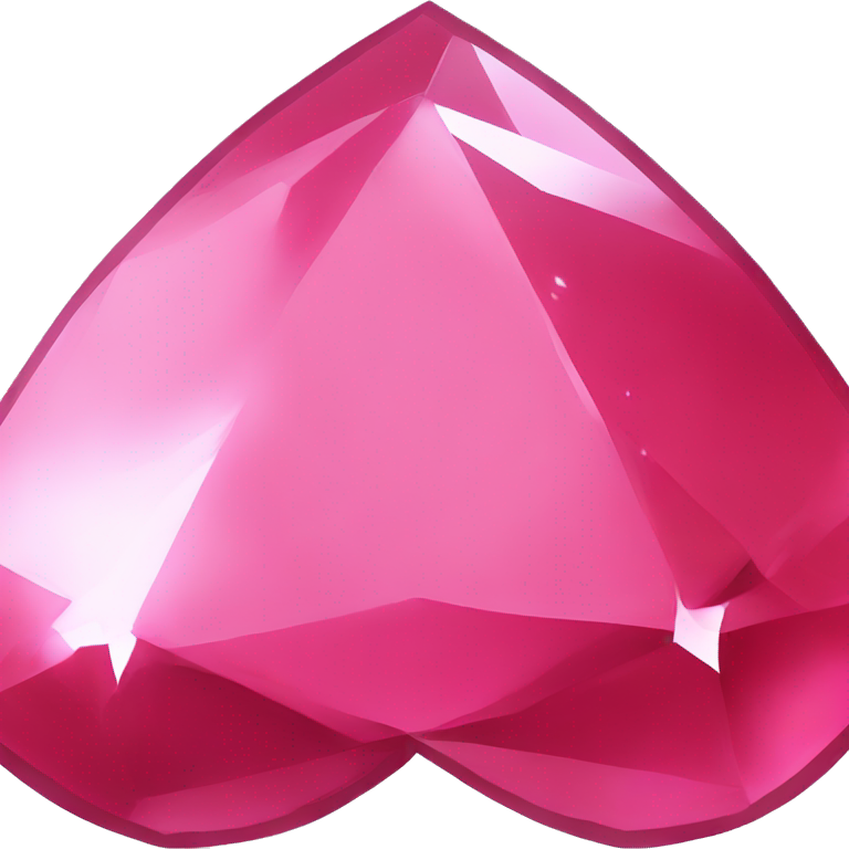 pink gem on white background emoji