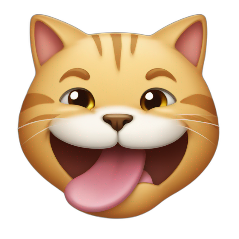 Cat tongue out emoji