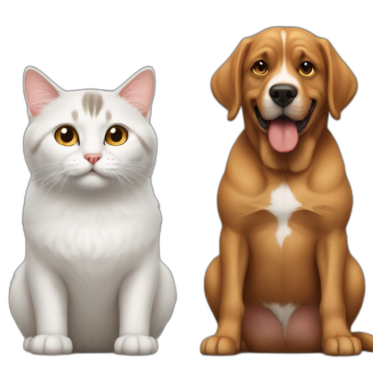 Cat vs dog emoji