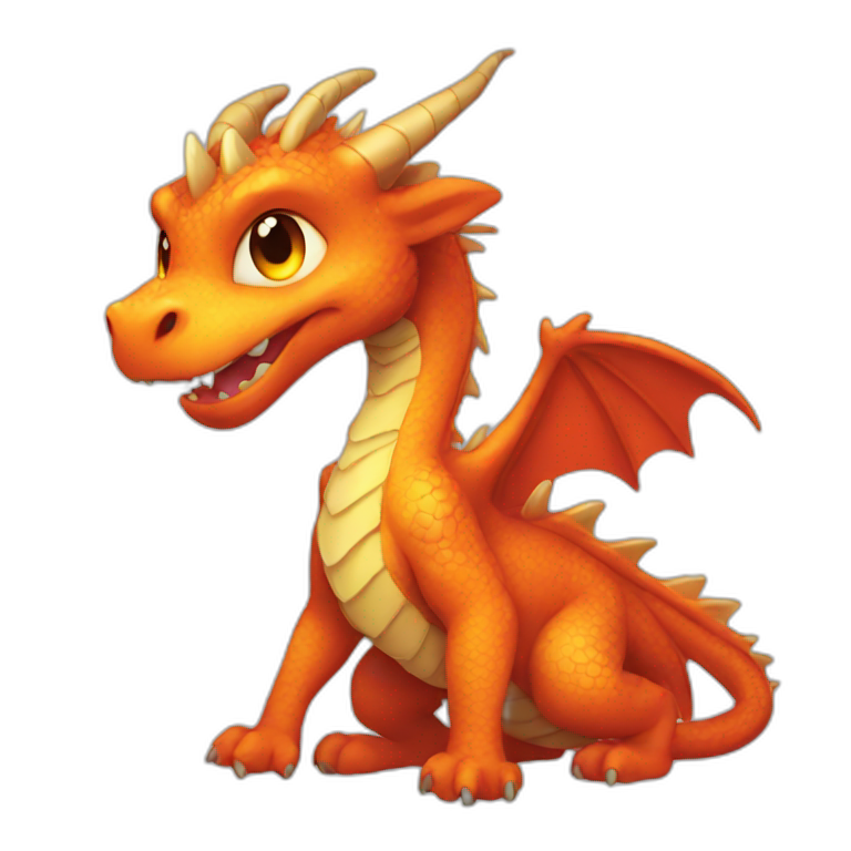 dragon cute LOL emoji