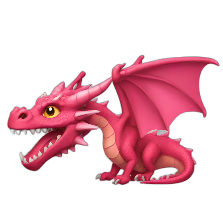 reddish pink dragon emoji