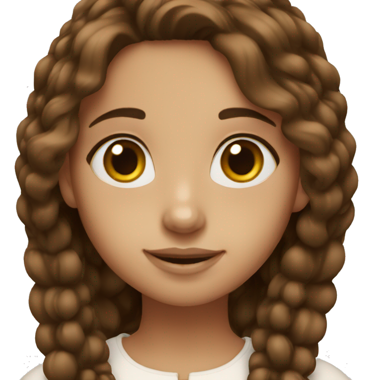 Jewish girl brown hair emoji
