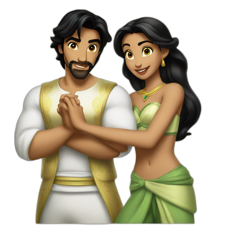 Jasmine and Aladdin  emoji