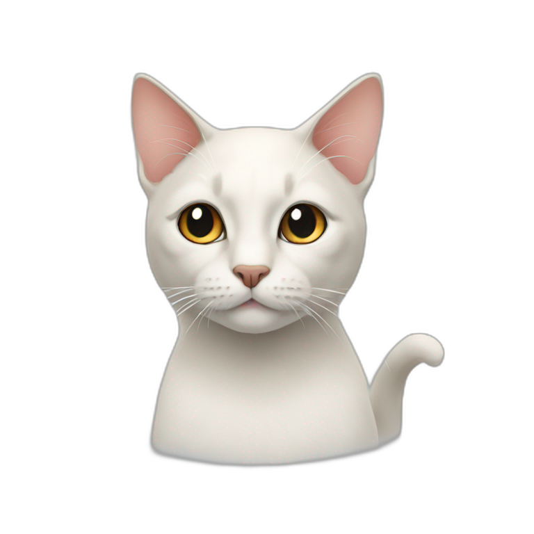 white-ginger-black cat emoji