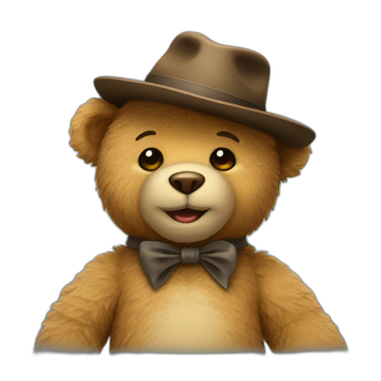 teddy bear in a hat emoji