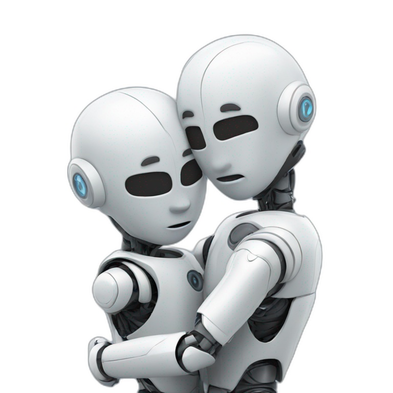 person robot hug emoji