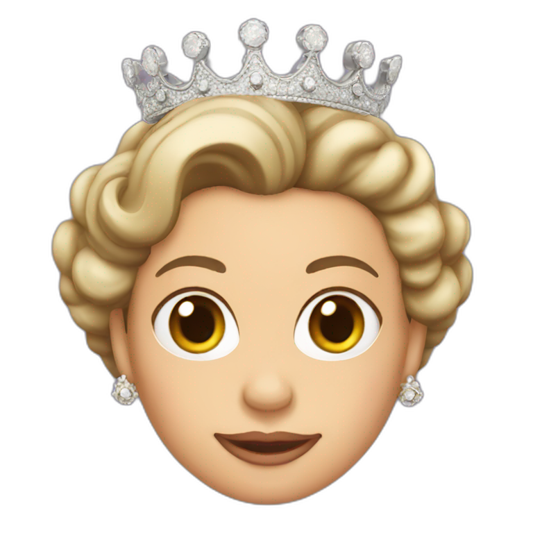 Queen Elizabeth II with hair in cornrows emoji