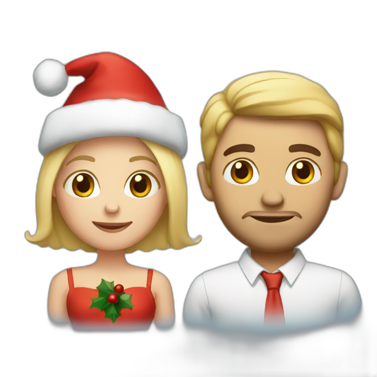 Christmas couple emoji