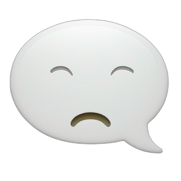 a white blank speech bubble emoji