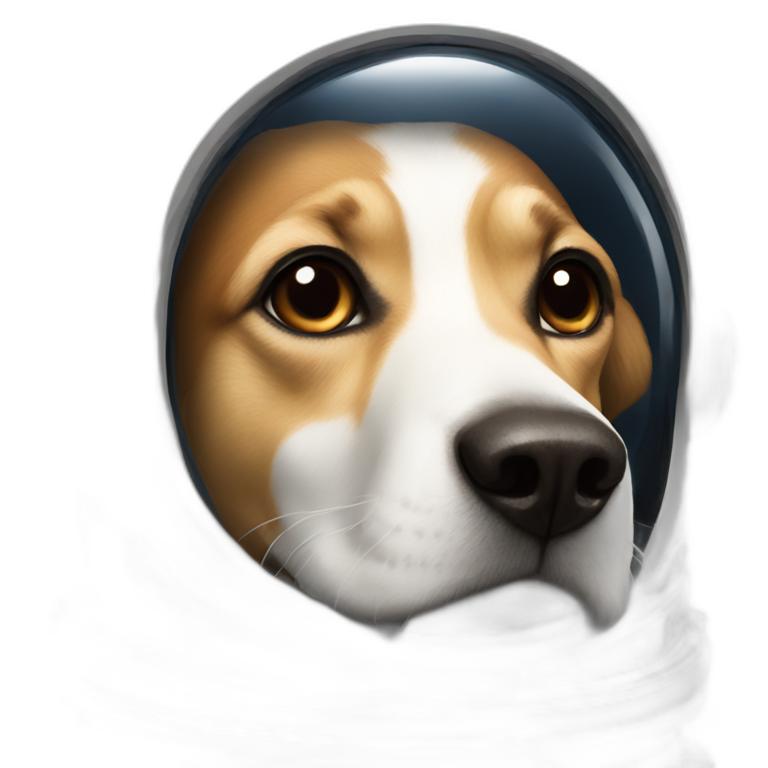 Laika astronaut dog emoji