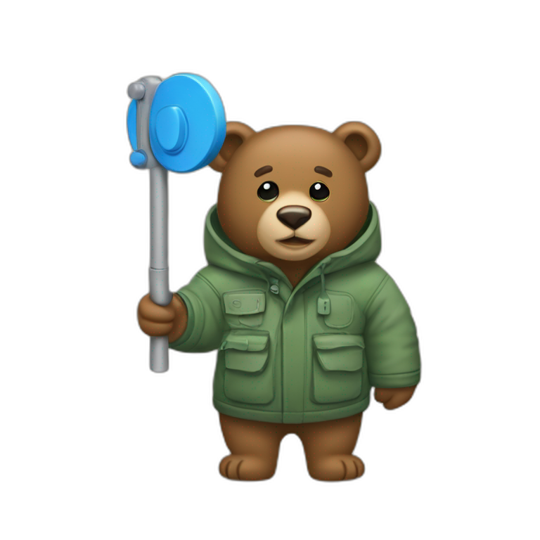 Un ours et un porte manteau emoji