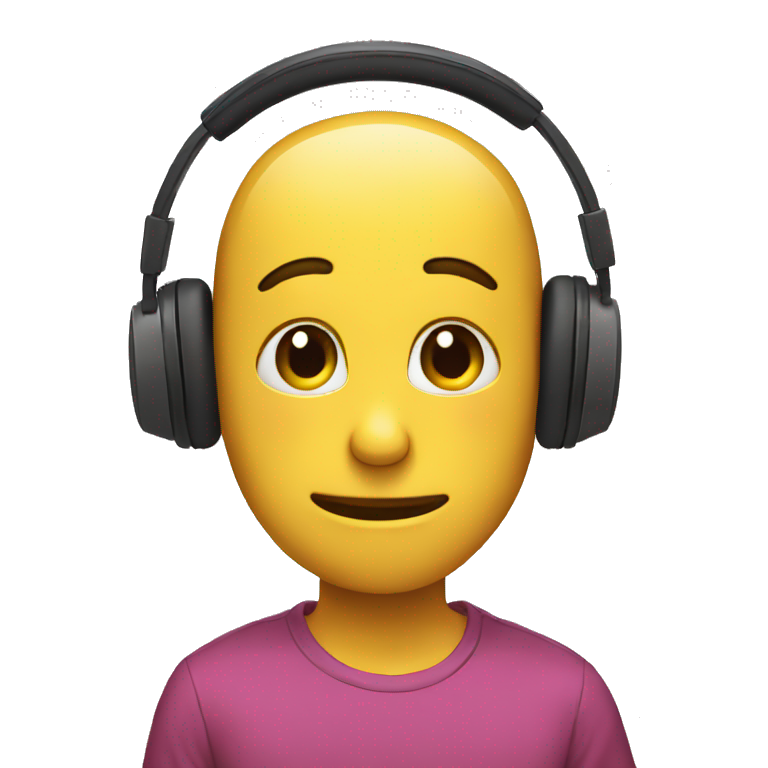 Head nodding yes with headphones emoji