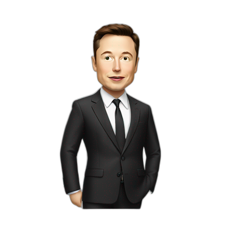 Elon musk on suit emoji