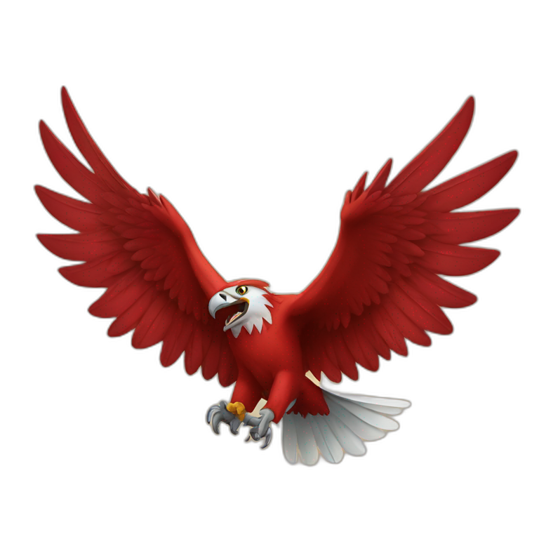red eagle with sharp teeth emoji