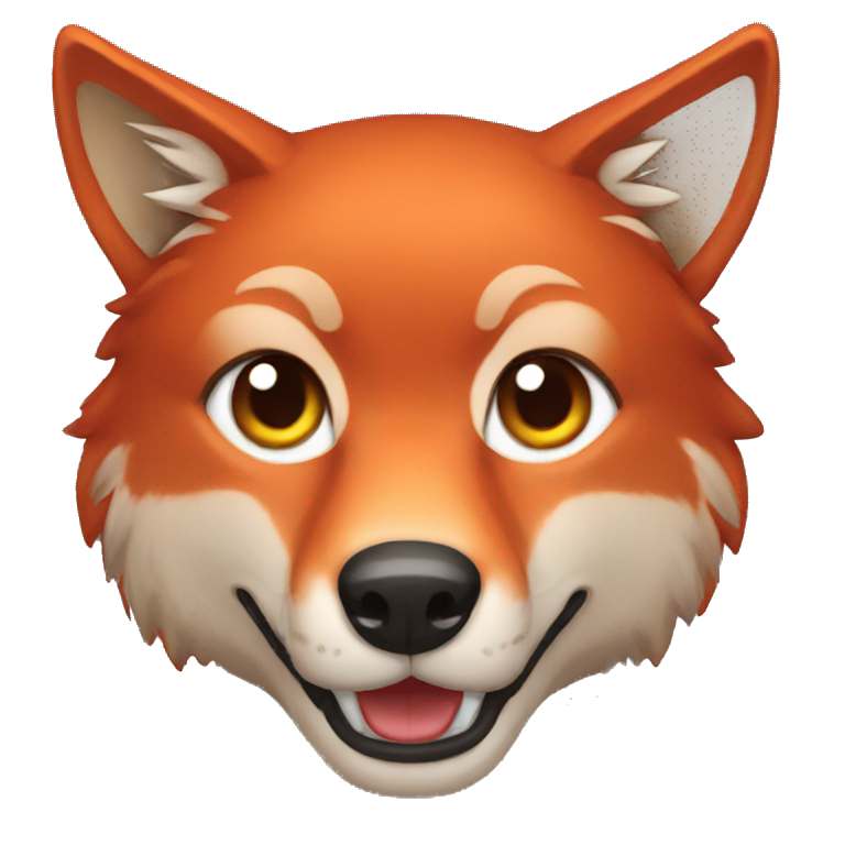 orange red wolf emoji